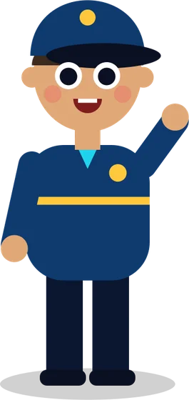 The Captain, the Cyber Space Training host, waving hello